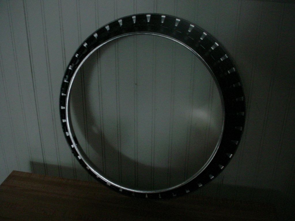 [SOLD] 4 new 14" polished stainless steel beauty trim rings ring rim